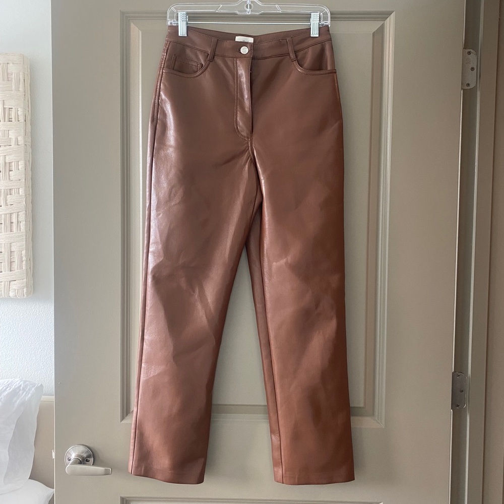 cognac aritzia melinas - size 6, shorrt